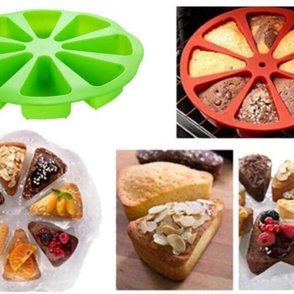 Silicone DIY Baking Molds Large 8 Cavity Silicone Scone Pan/CakesSlicesMold2Pack - Picture 9 of 9